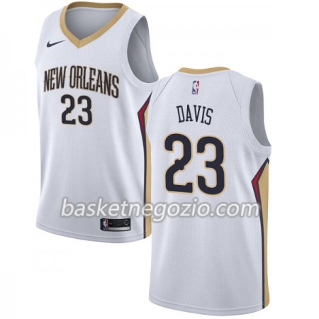 Canotte Uomo New Orleans Pelicans Anthony Davis 23 Nike 2017-18 Bianco Swingman